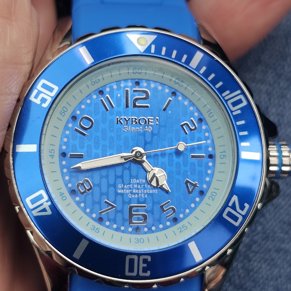 Kyboe! Turquoise Blue 40mm Quartz New